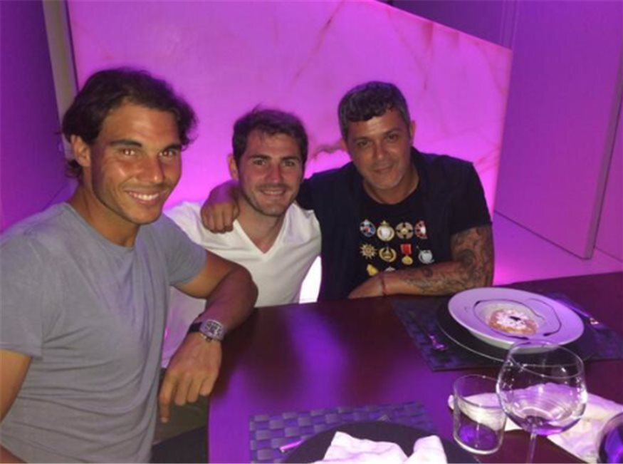 Iker Casillas y Alejandro Sanz con Rafa Nadal en una quedada/ Foto: Instagram