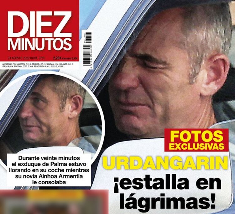 Iñaki Urdangarin llora desconsoladamente en el interior de su coche | Foto: Diez Minutos