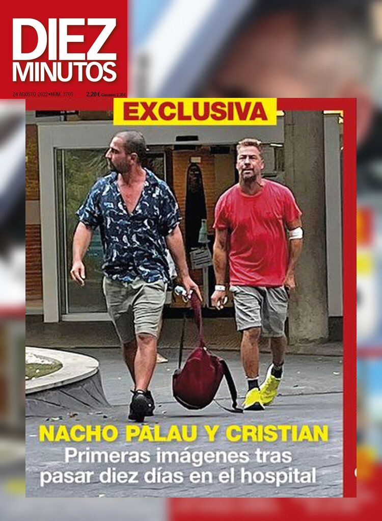 Nacho Palau y Cristian a su salida del hospital | Foto: Diez Minutos