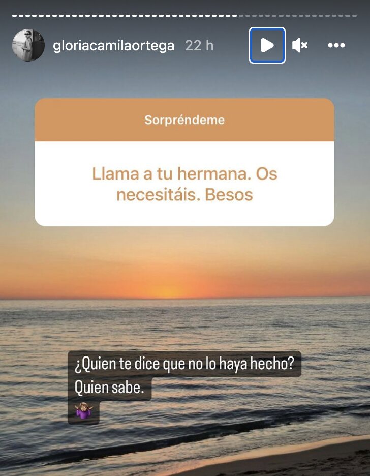 Gloria Camila vuelve a hablar de su hermana Rocío Carrasco | Foto: Instagram
