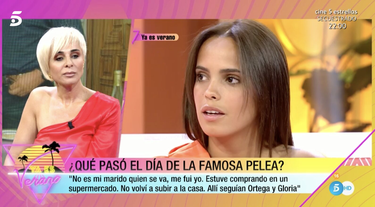 Ana María Aldón confirma la versión de Gloria Camila y la pelea | Foto: Telecinco.es