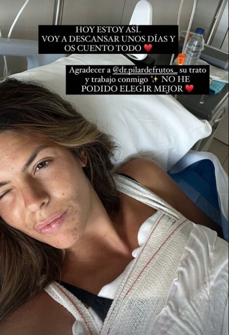 Historia de Laura Matamoros desde la cama del hospital | Foto: Instagram