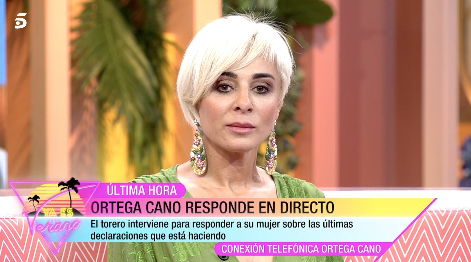 Ortega Cano entró en directo para hablar con Ana María Aldón | Foto: Telecinco.es