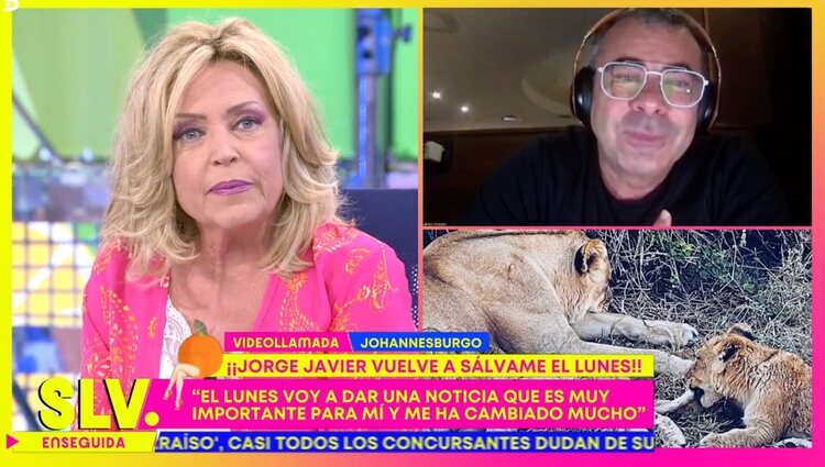 Jorge Javier Vázquez durante su conexión con 'Sálvame' | Foto: Telecinco