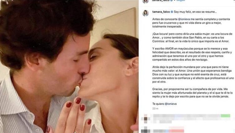 El anuncio de compromiso de Tamara e Íñigo | Instagram
