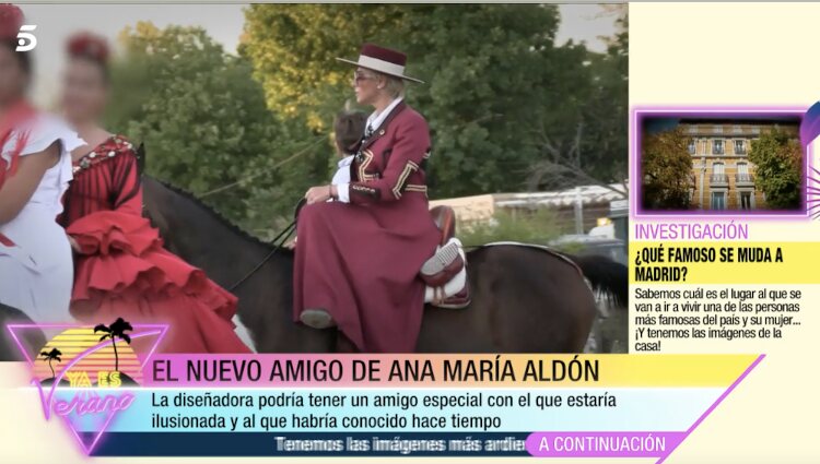 Ana María Aldón sola en El Rocío |Foto: Telecinco
