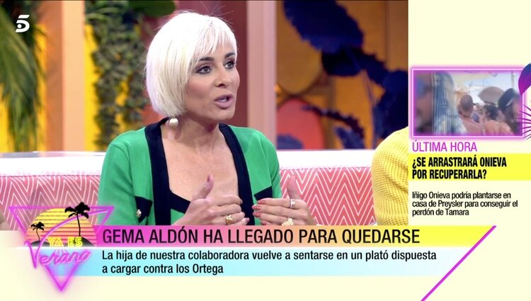 Ana María Aldón negando haber sido prostituta |Foto: Telecinco