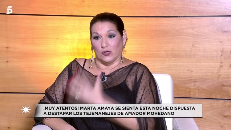 Marta Amaya dando las explicaciones oportunas |Foot: Telecinco