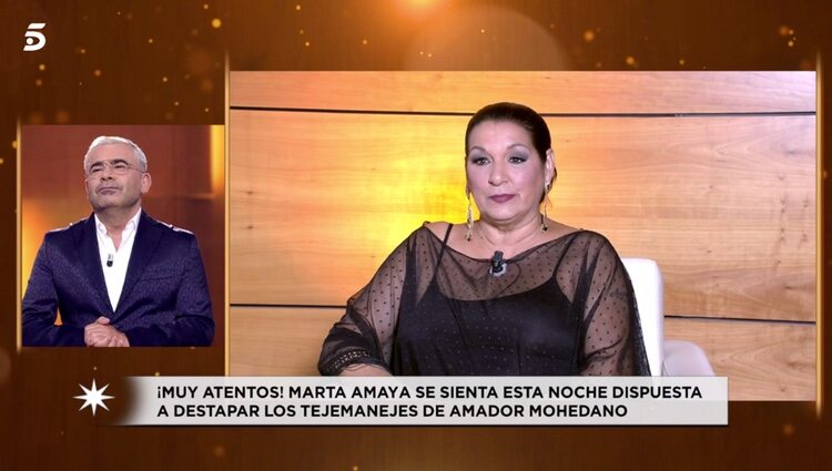 Jorge Javier Vázquez y Marta Amaya charlando |Foto: Telecinco