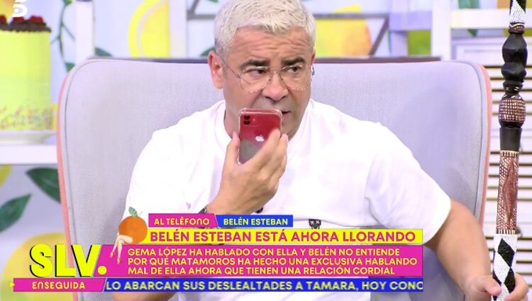 Belén Esteban reprochándole a Jorge Javier |Foto: Telecinco