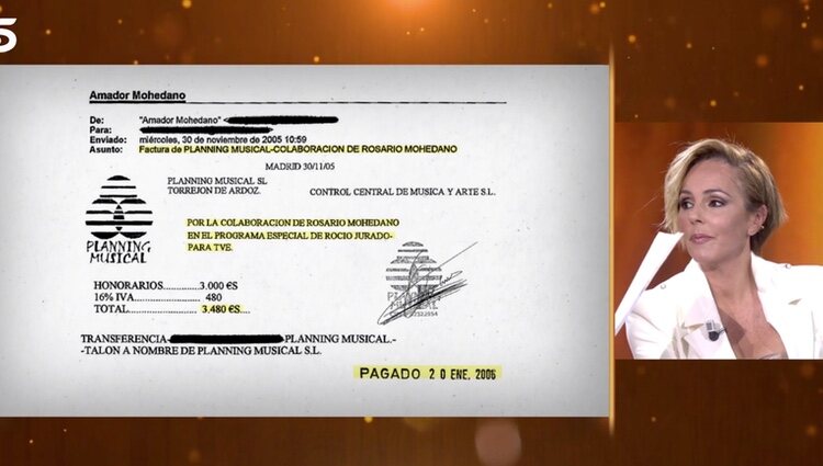 El contrato de Chayo Mohedano | Foto: telecinco.es