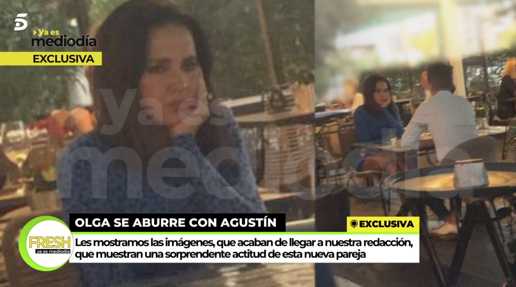 Olga Moreno y Agustín Etienne, en una actitud extraña durante una cita | Foto: Telecinco.es
