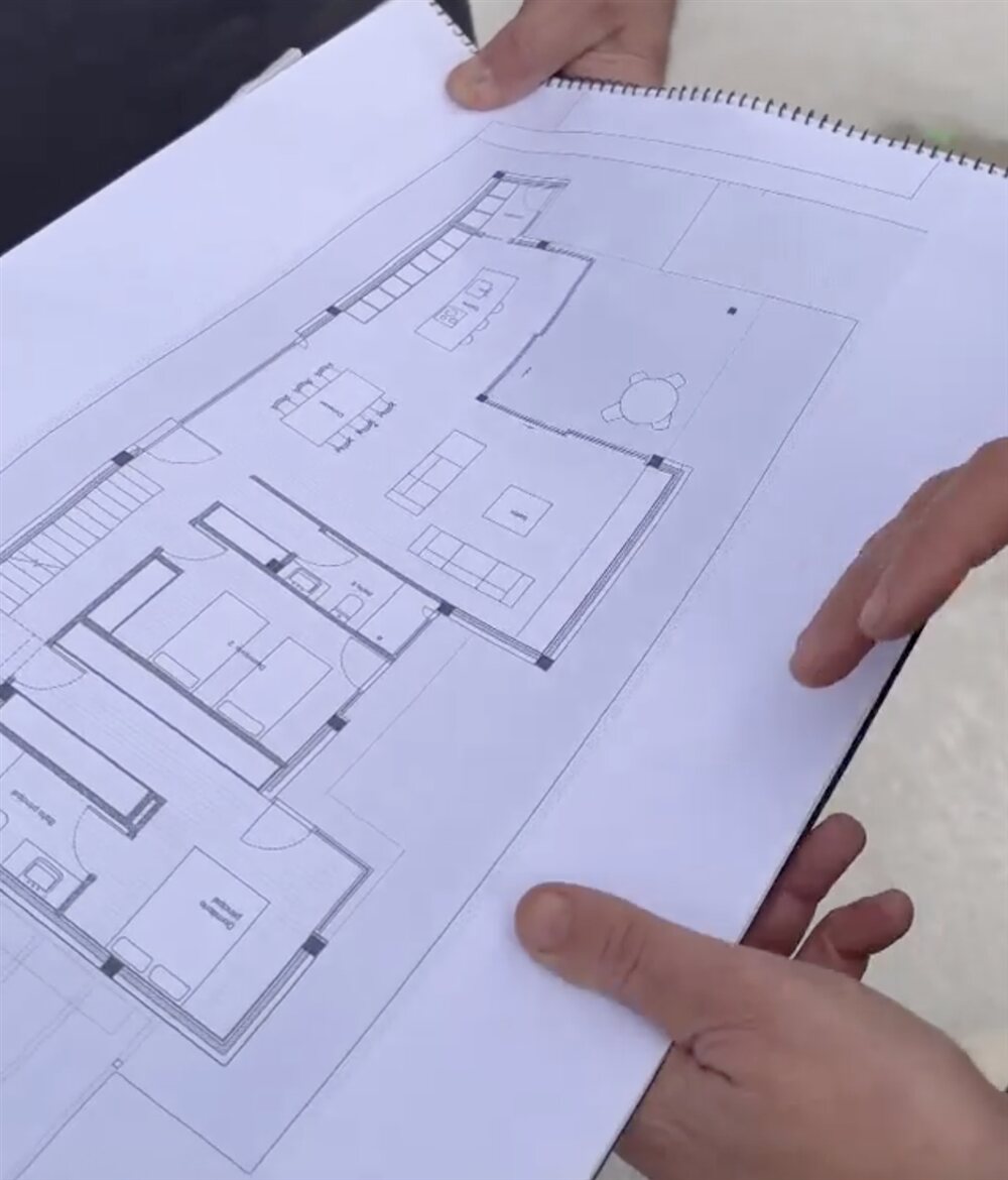 Los planos de la casa de Violeta Mangriñán/Foto: Instagram