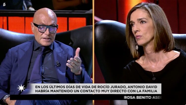 Kiko Matamoros y Paloma García Pelayo mantienen una tensa discusión en plató |Foto: Telecinco