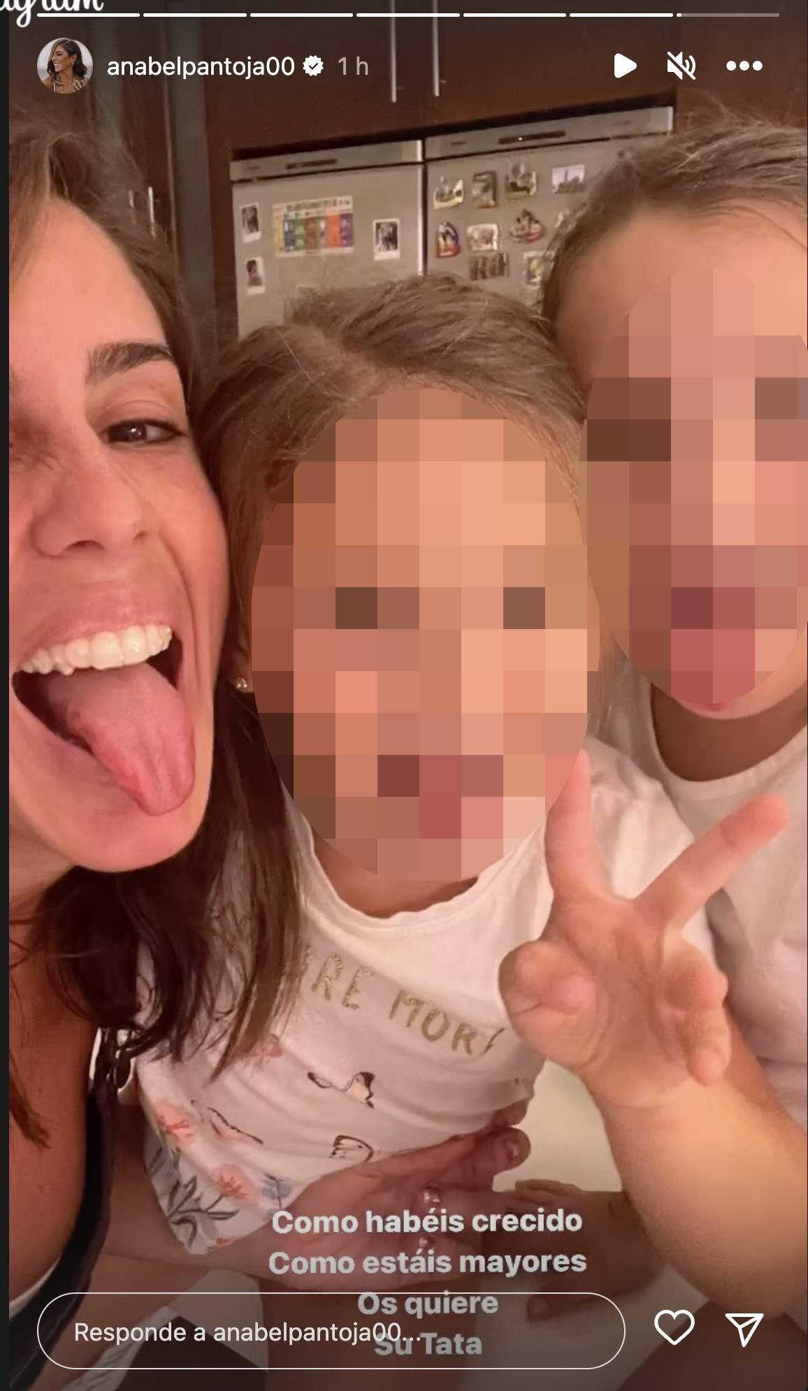 Anabel Pantoja con las hijas de Kiko Rivera | Foto: Instagram