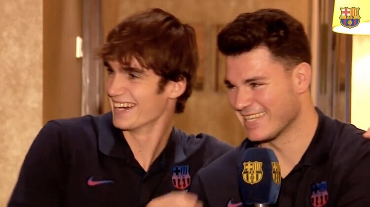 Pablo Urdangarin y Roberto Domenech en su entrevista en Barça TV