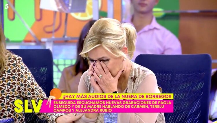 Carmen Borrego rompe a llorar | Foto: Telecinco