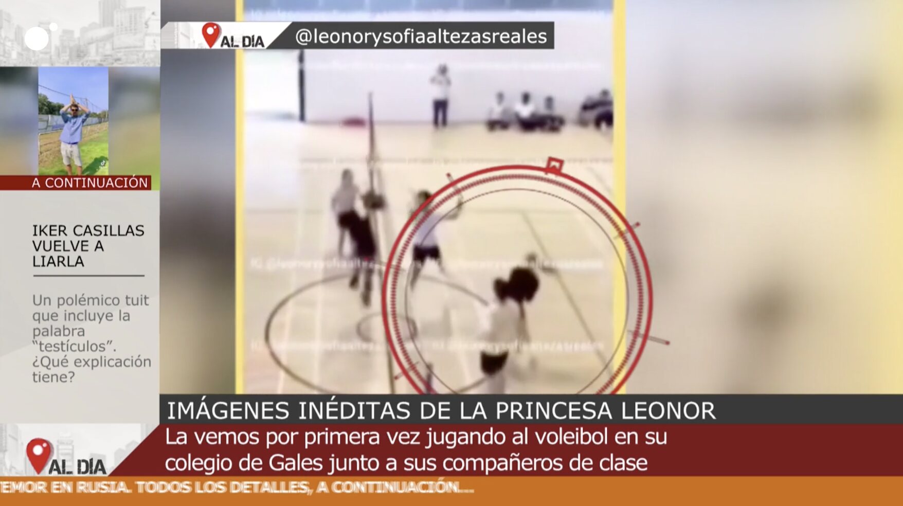 La Princesa Leonor jugando al voleibol/ Foto: cuatro.com