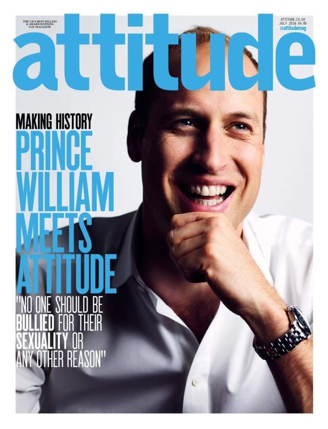 El Príncipe Guillermo en la portada en la revista Attitude