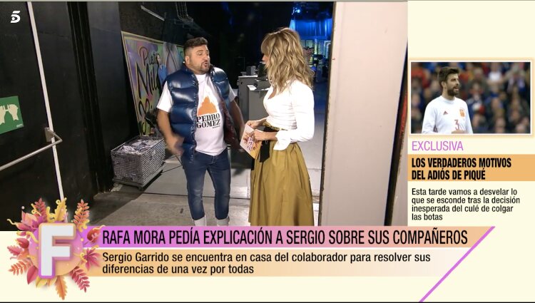 Sergio Garrido, amenazante, contra Rafa Mora |Foto: Telecinco