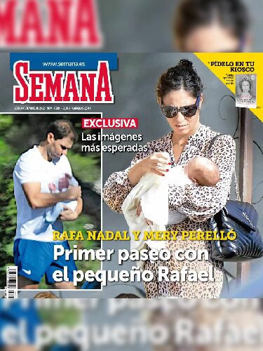 Rafa Nadal y Mery Perelló junto a su hijo en Semana