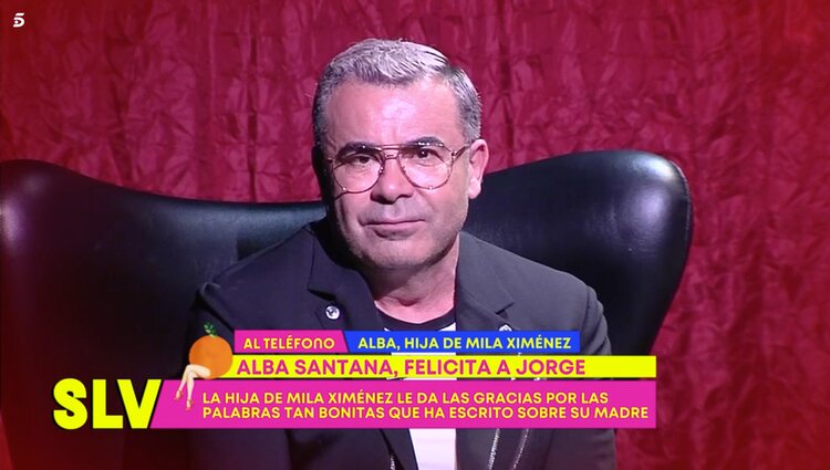 Jorge Javier Vázquez corresponde a Alba Santana en su discurso en el programa |Foto: Telecinco