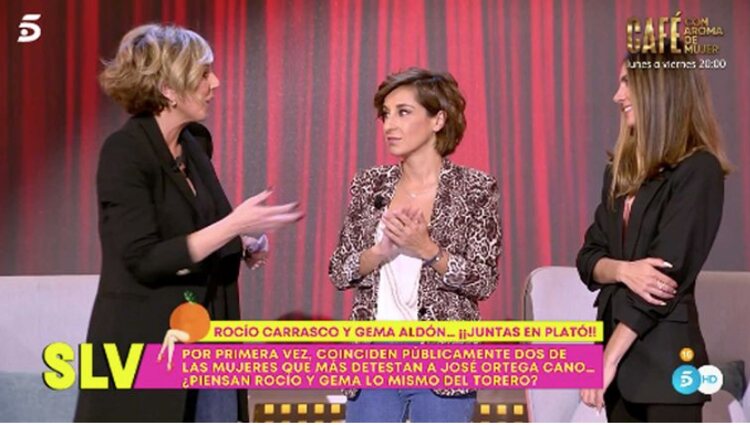 Rocío Carrasco y Gema Aldón juntas en el plató de 'Sálvame' |Foto: Telecinco