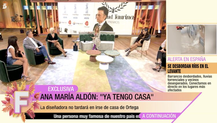 Ana María en plató confirma que ya tiene casa |Foto: Telecinco