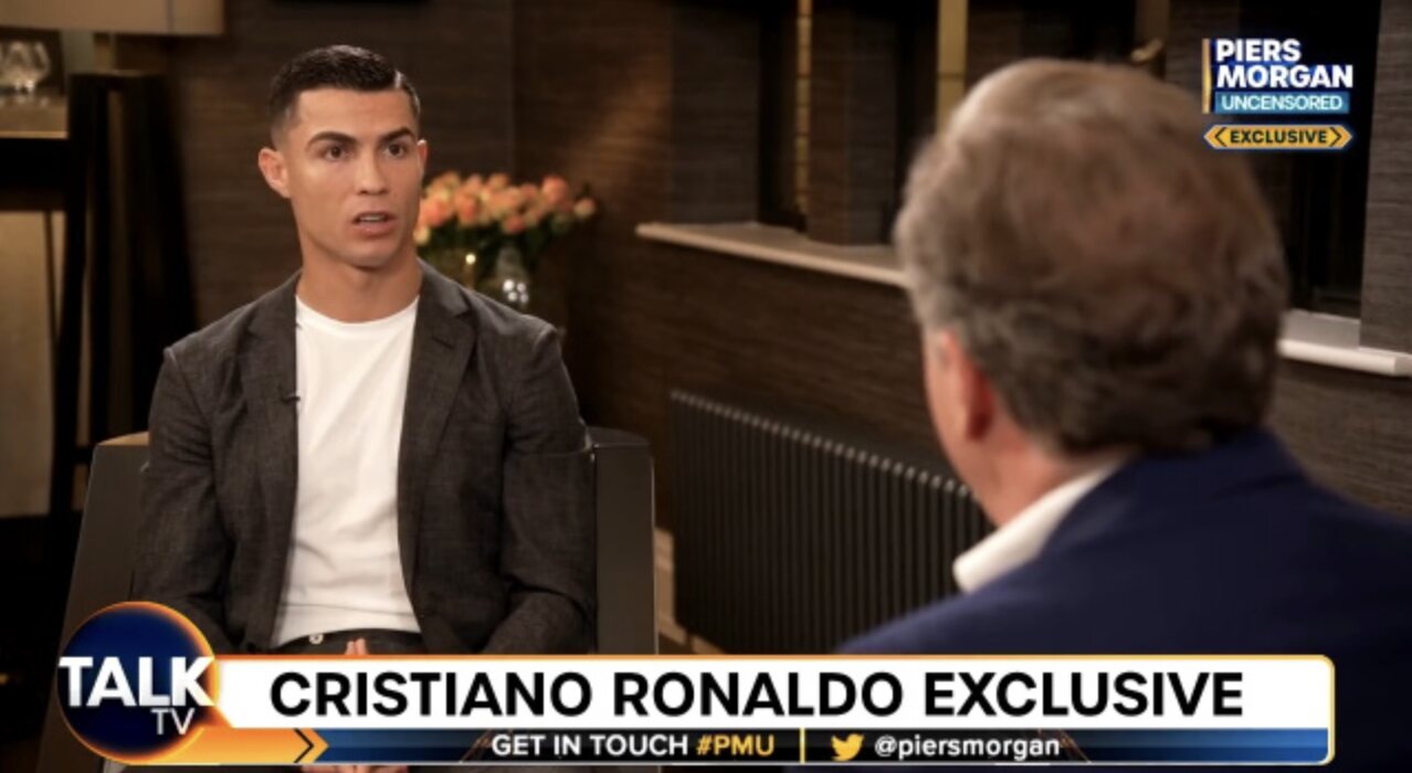 Cristiano Ronaldo, durante su entrevista con Piers Morgan