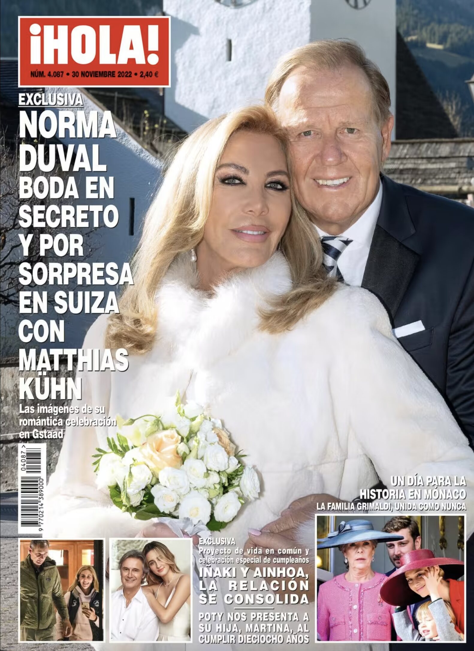 Norma Duval y Matthias Kühn en la portada de ¡Hola!