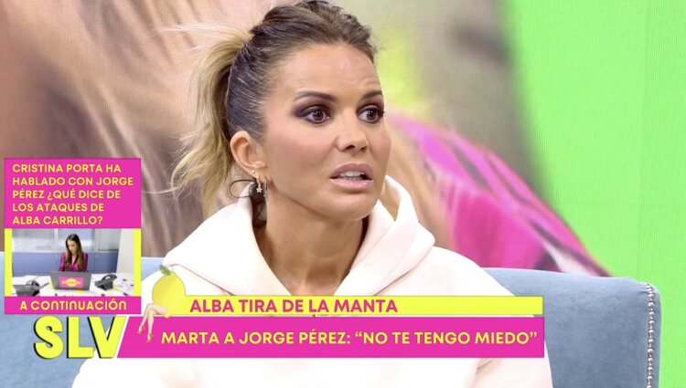 Marta López hablando sobre Jorge Pérez