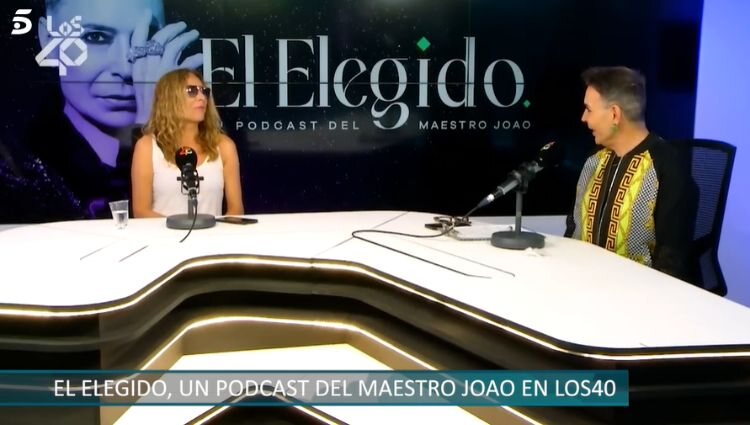 Belén Rodríguez y Maestro Joao entrevista podcast 'El elegido'/ Foto: Telecinco