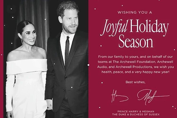 Postal navideña 2022 del Príncipe Harry y Meghan Markle | Foto: Fundación Archewell