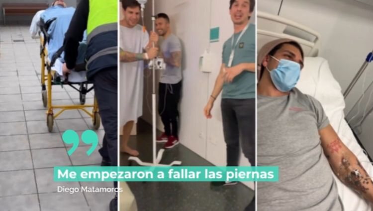 Diego Matamoros en el hospital por primera vez debido a su enfermedad/ Foto: OUTDOOR