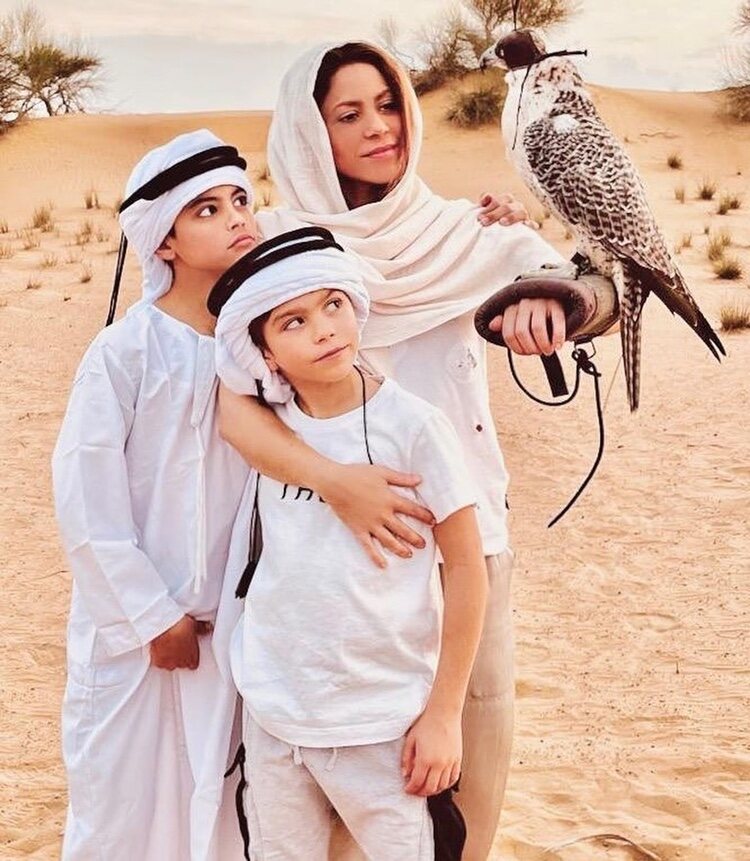 Shakira con sus hijos en Dubái | Instagram