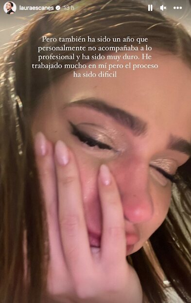 Laura Escanes llorando/ Foto: Instagram