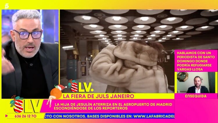Julia Janeiro huye de los periodistas en su llegada a Madrid | Foto: Telecinco