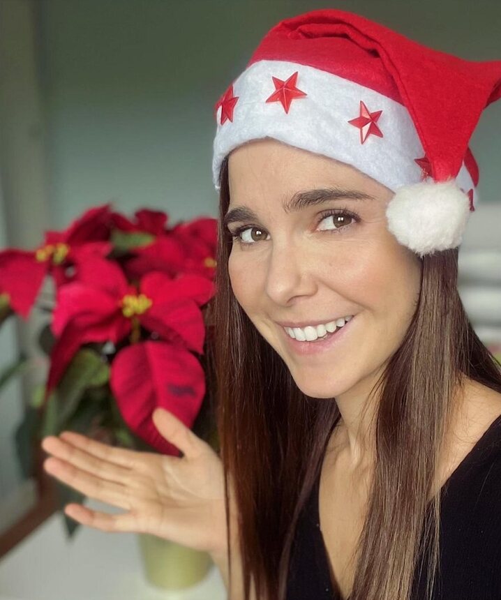 Natalia Sánchez feliz por la llegada de la Navidad/ Foto: Instagram