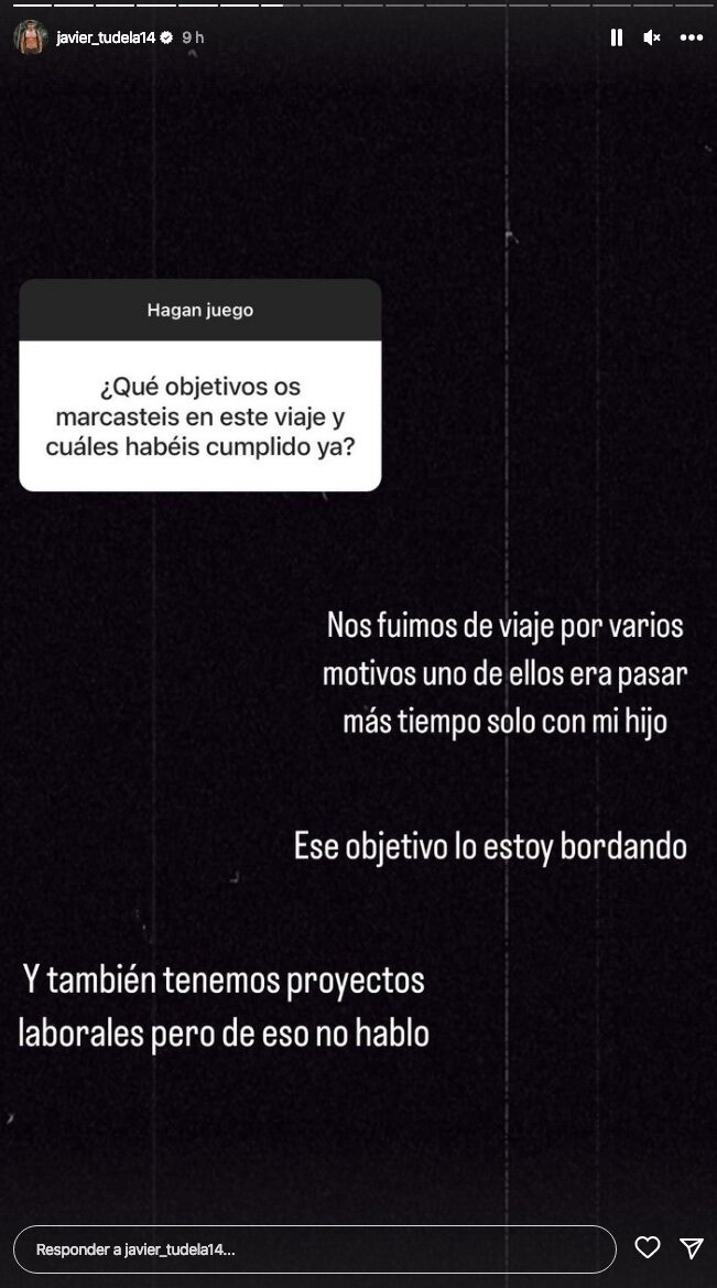 Javier Tudela contando los motivos de su viaje/ Foto: Instagram