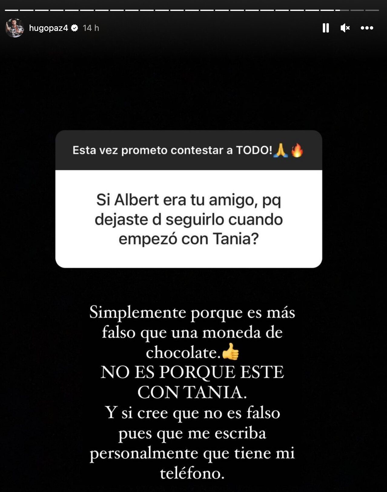 Hugo Paz confiesa no ser ya amigo de Albert Barranco | Foto: Instagram