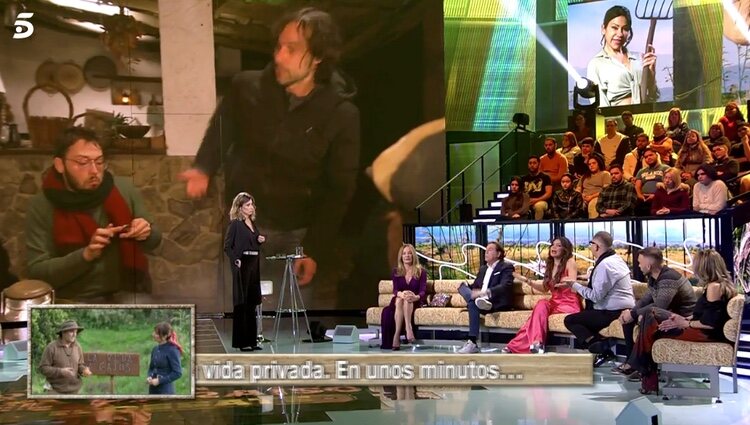 Pipi Estrada reacciona en plató/ Foto: Telecinco