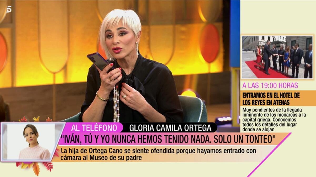 Ana María Aldón no se corta ante la llamada de Gloria Camila | Foto: Telecinco.es