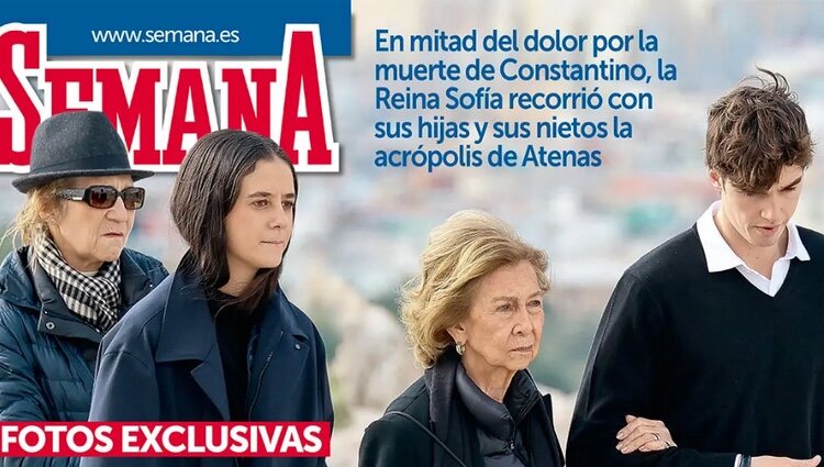 La Reina Sofía pasea por Grecia con sus hijas y algunos de sus nietos | Foto: Semana