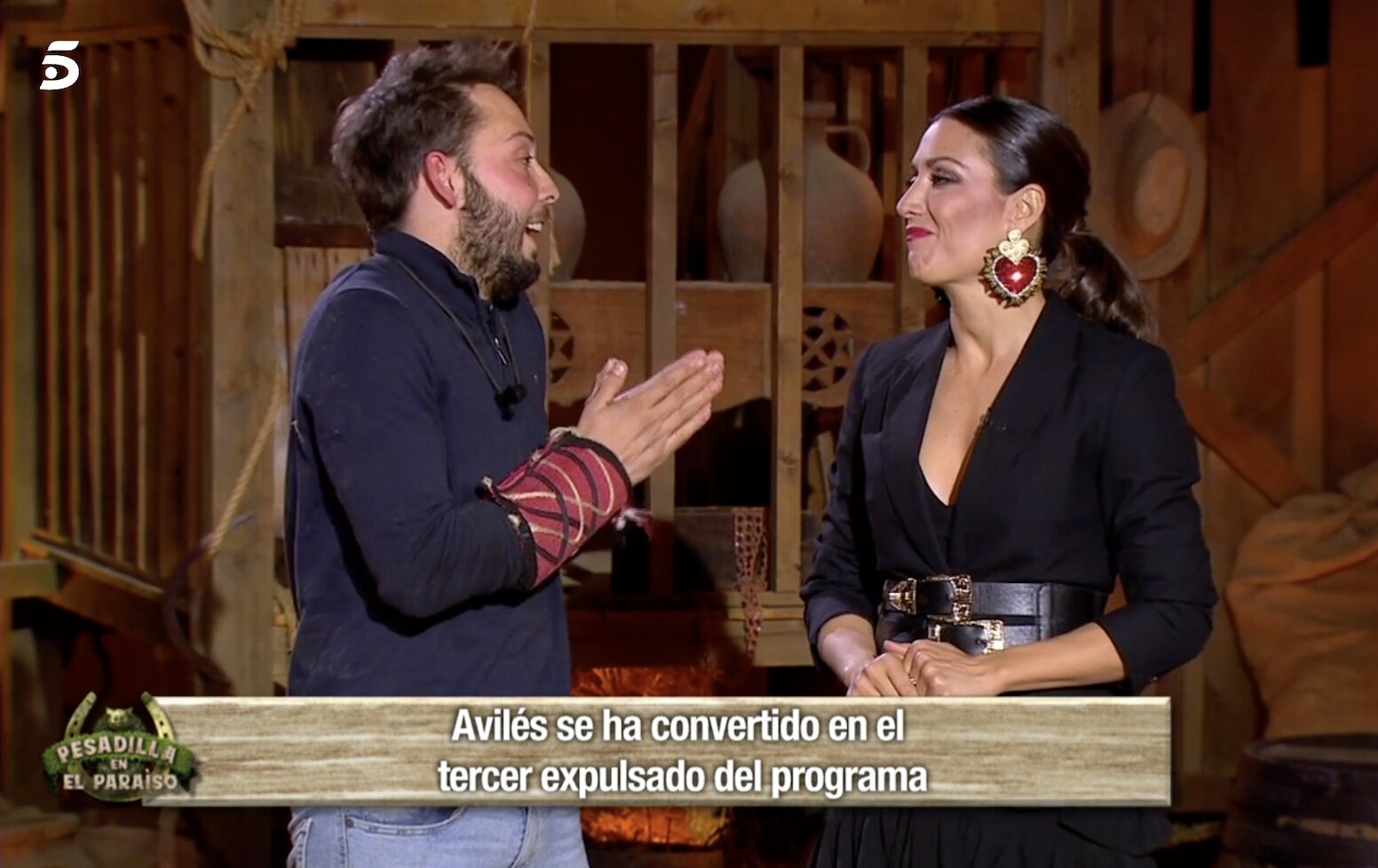 Nagore Robles se despide de José Antonio Avilés en 'Pesadilla en el Paraíso 2'/ Foto: telecinco.es