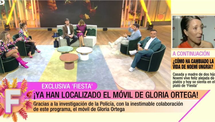 El programa 'Fiesta' explica que el móvil se ha encontrado/ Foto: Telecinco