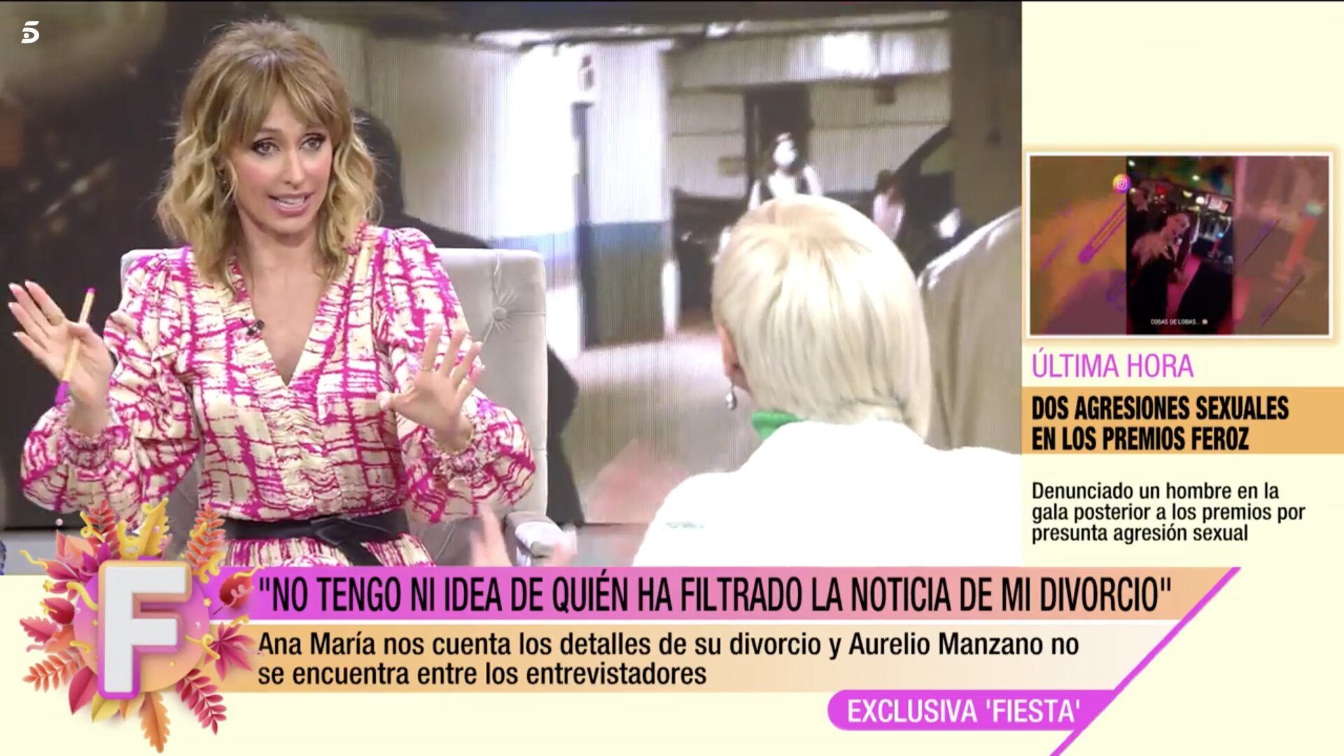 Emma García dirigiéndose a Ana Maeía Aldón /  Foto: Telecinco.es