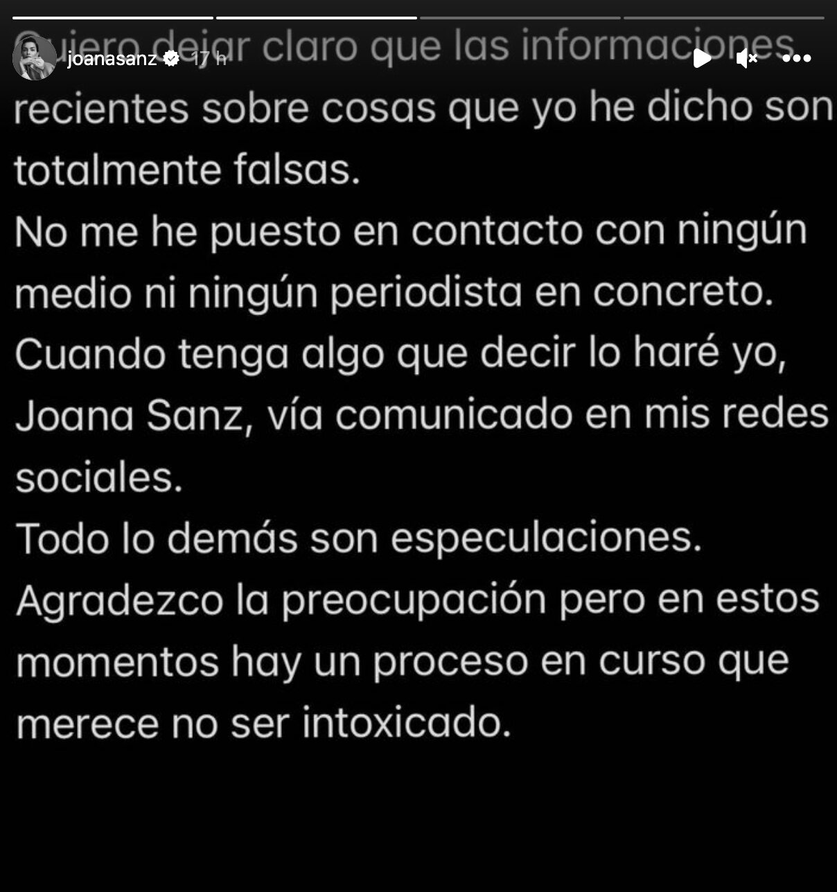 Joana Sanz asegura que no ha hablado con ningún periodista | Foto: Instagram