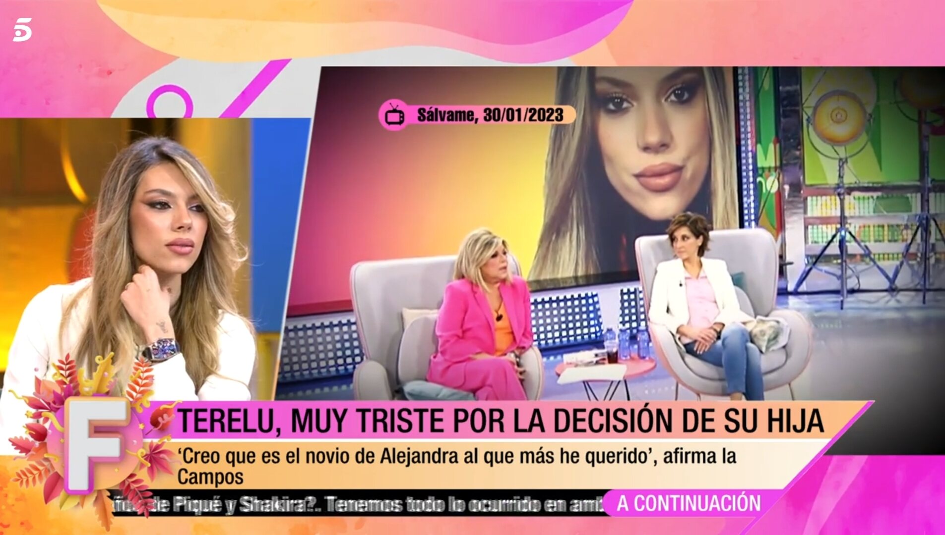 Alejandra Rubio escuchando las palabras de su madre / Foto: Telecinco.es