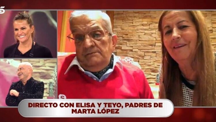 El padre de Marta López dándole una sorpresa | Foto: telecinco.es