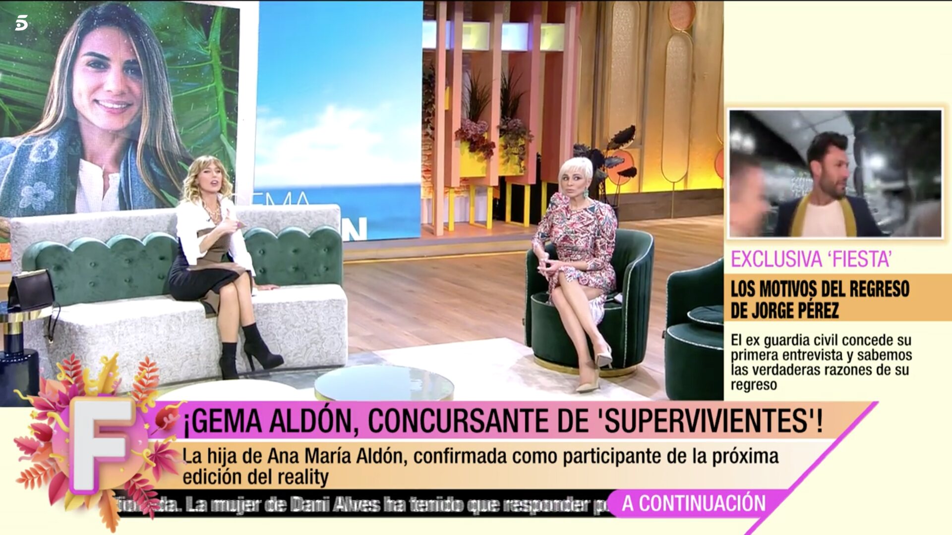 Emma García anuncia que la nueva concursante de 'SV' es Gema Aldón / Foto: Telecinco.es